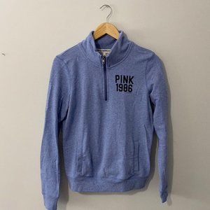 Pink Blue Half Zip Sweater Size Small